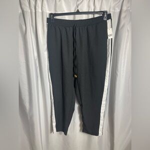 Lili Sport Women’s Plus Size 1X Black Drawstring Elastic Band Pants NWT